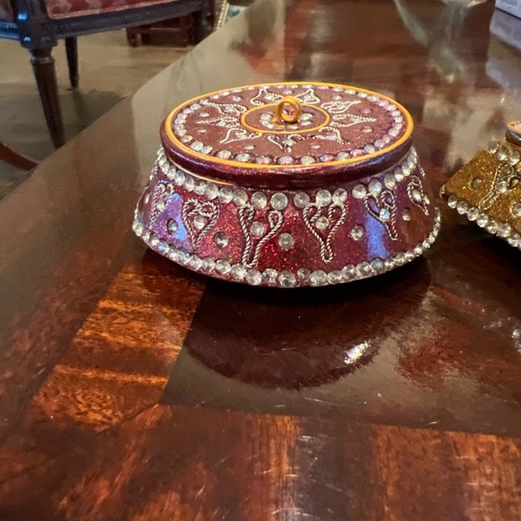 Pier 1 Jeweled Trinket Boxes Set of 3 NIB - Picture 3 of 9